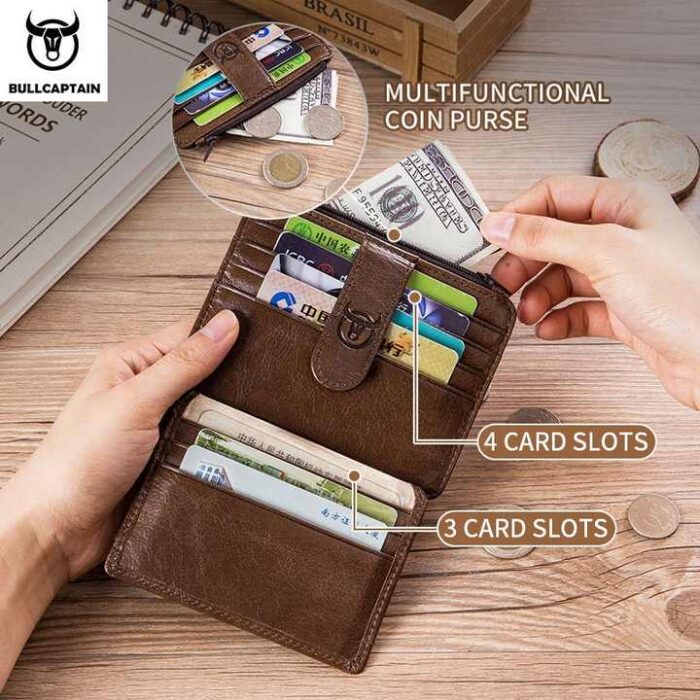 Card Wallet- Genuine Leather- Dark Brown